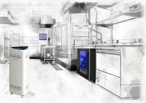 Kueche - UVAIR216+ UV4C-H+ UVL150 - Sauberlicht - VisionTwo.